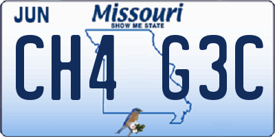 MO license plate CH4G3C