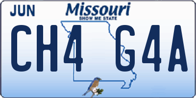 MO license plate CH4G4A