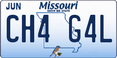 MO license plate CH4G4L
