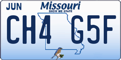 MO license plate CH4G5F