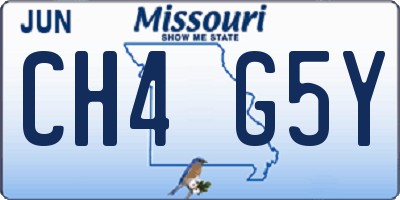 MO license plate CH4G5Y