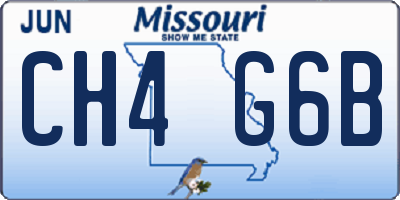 MO license plate CH4G6B
