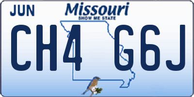 MO license plate CH4G6J