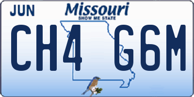 MO license plate CH4G6M