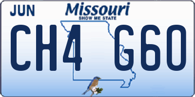 MO license plate CH4G6O