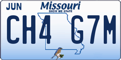 MO license plate CH4G7M