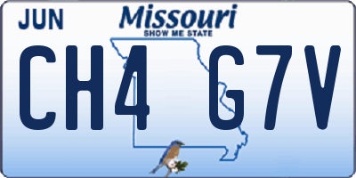 MO license plate CH4G7V