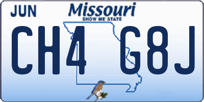 MO license plate CH4G8J