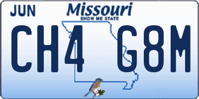 MO license plate CH4G8M