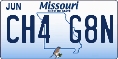 MO license plate CH4G8N