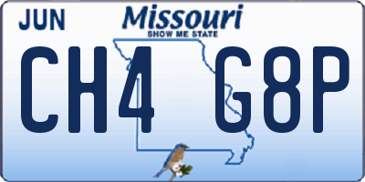 MO license plate CH4G8P