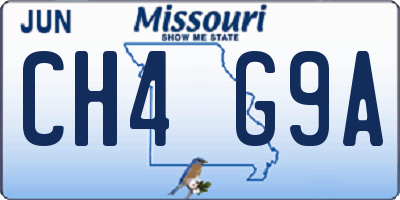 MO license plate CH4G9A