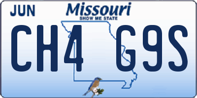 MO license plate CH4G9S