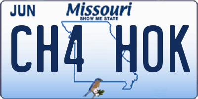 MO license plate CH4H0K