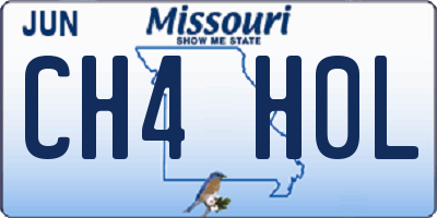 MO license plate CH4H0L