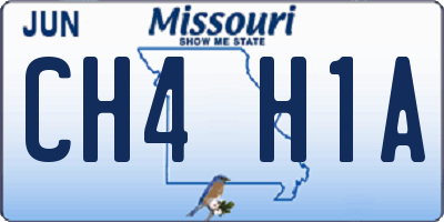MO license plate CH4H1A