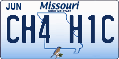 MO license plate CH4H1C