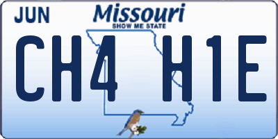 MO license plate CH4H1E