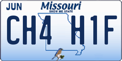 MO license plate CH4H1F