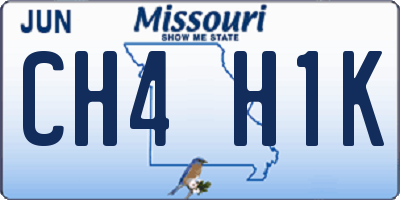 MO license plate CH4H1K