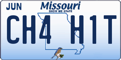 MO license plate CH4H1T