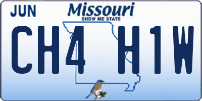MO license plate CH4H1W