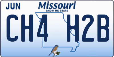 MO license plate CH4H2B