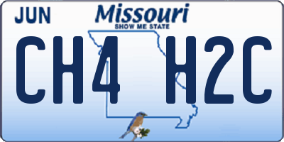 MO license plate CH4H2C