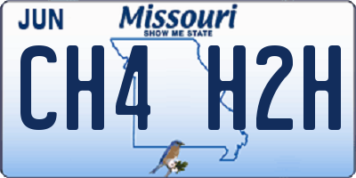 MO license plate CH4H2H