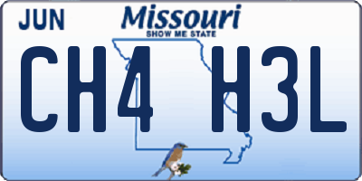 MO license plate CH4H3L