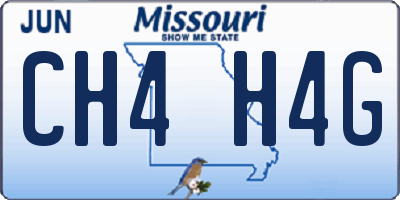 MO license plate CH4H4G