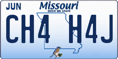 MO license plate CH4H4J