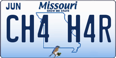 MO license plate CH4H4R
