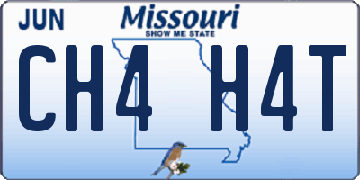MO license plate CH4H4T