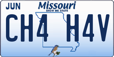 MO license plate CH4H4V