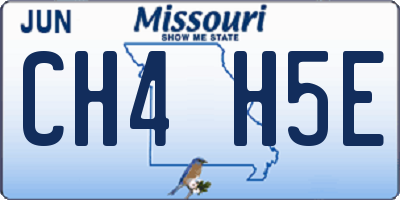 MO license plate CH4H5E