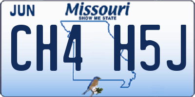 MO license plate CH4H5J