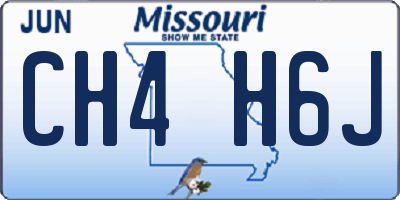 MO license plate CH4H6J
