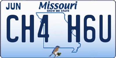 MO license plate CH4H6U