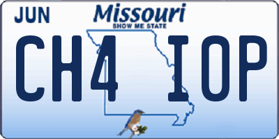 MO license plate CH4I0P
