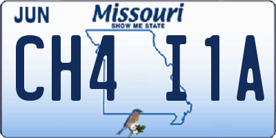 MO license plate CH4I1A