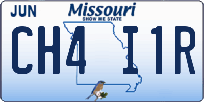 MO license plate CH4I1R