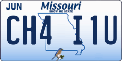 MO license plate CH4I1U