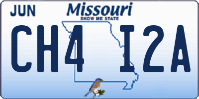 MO license plate CH4I2A