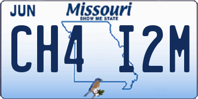 MO license plate CH4I2M