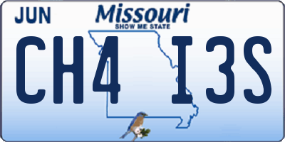 MO license plate CH4I3S