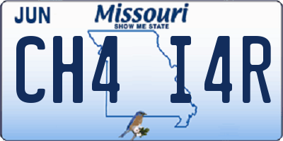 MO license plate CH4I4R