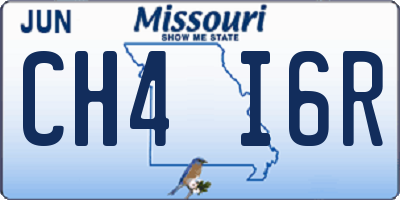 MO license plate CH4I6R