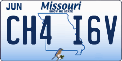 MO license plate CH4I6V