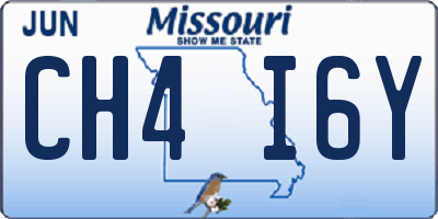 MO license plate CH4I6Y